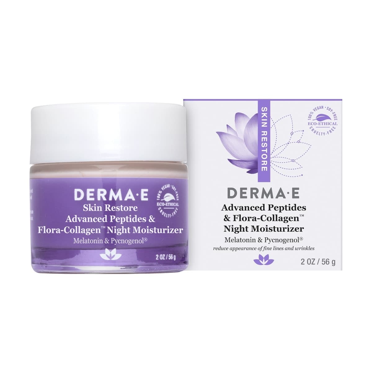 Thumbnail Derma E Advanced Peptides & Flora- Collagen Night Moisturiser 56g