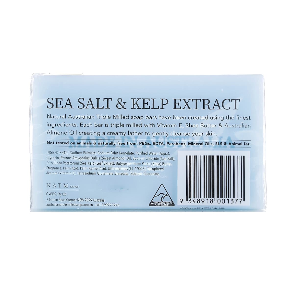 Thumbnail Natural Australian Triple Milled Sea Salt & Kelp Soap 8 x 200g