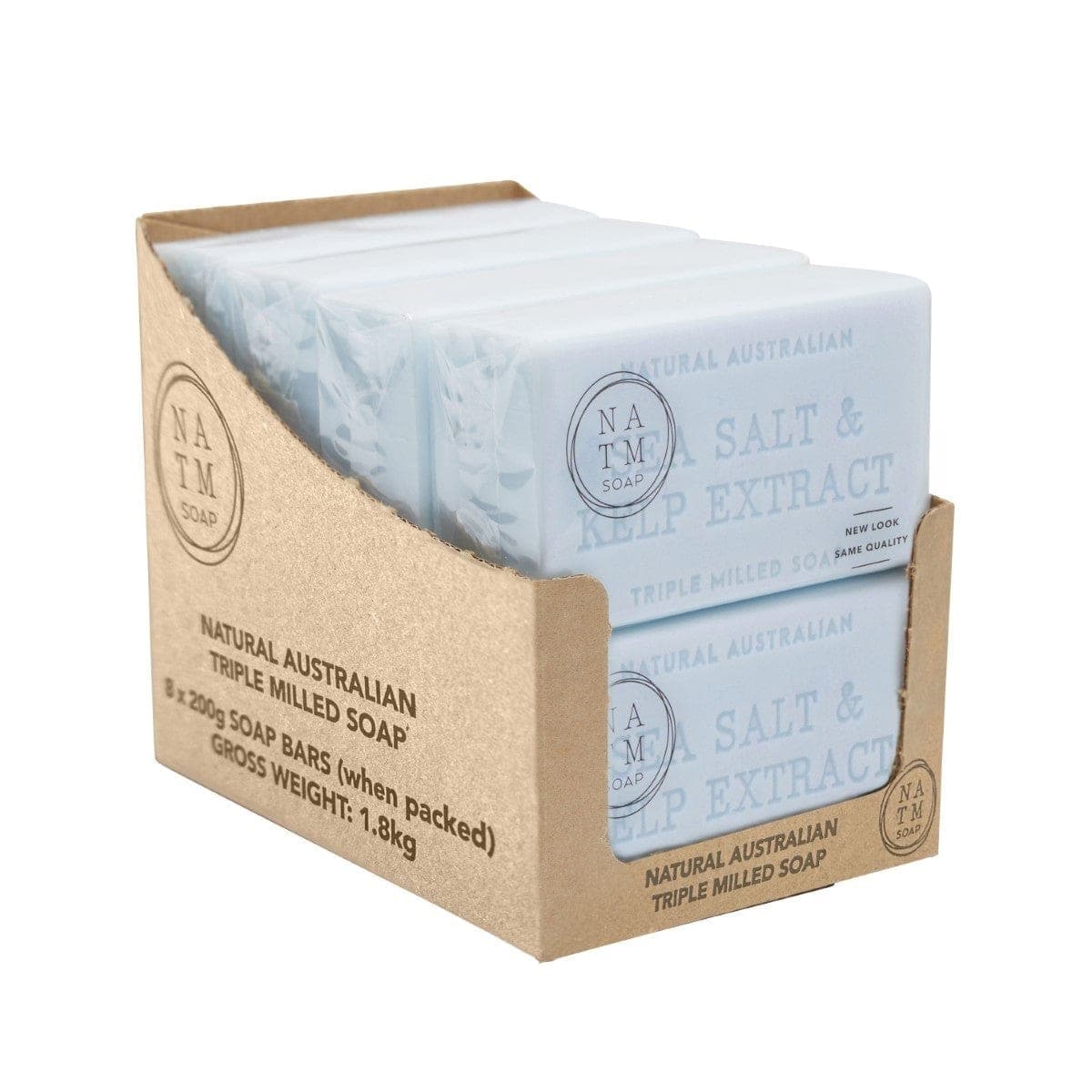 Thumbnail Natural Australian Triple Milled Sea Salt & Kelp Soap 8 x 200g