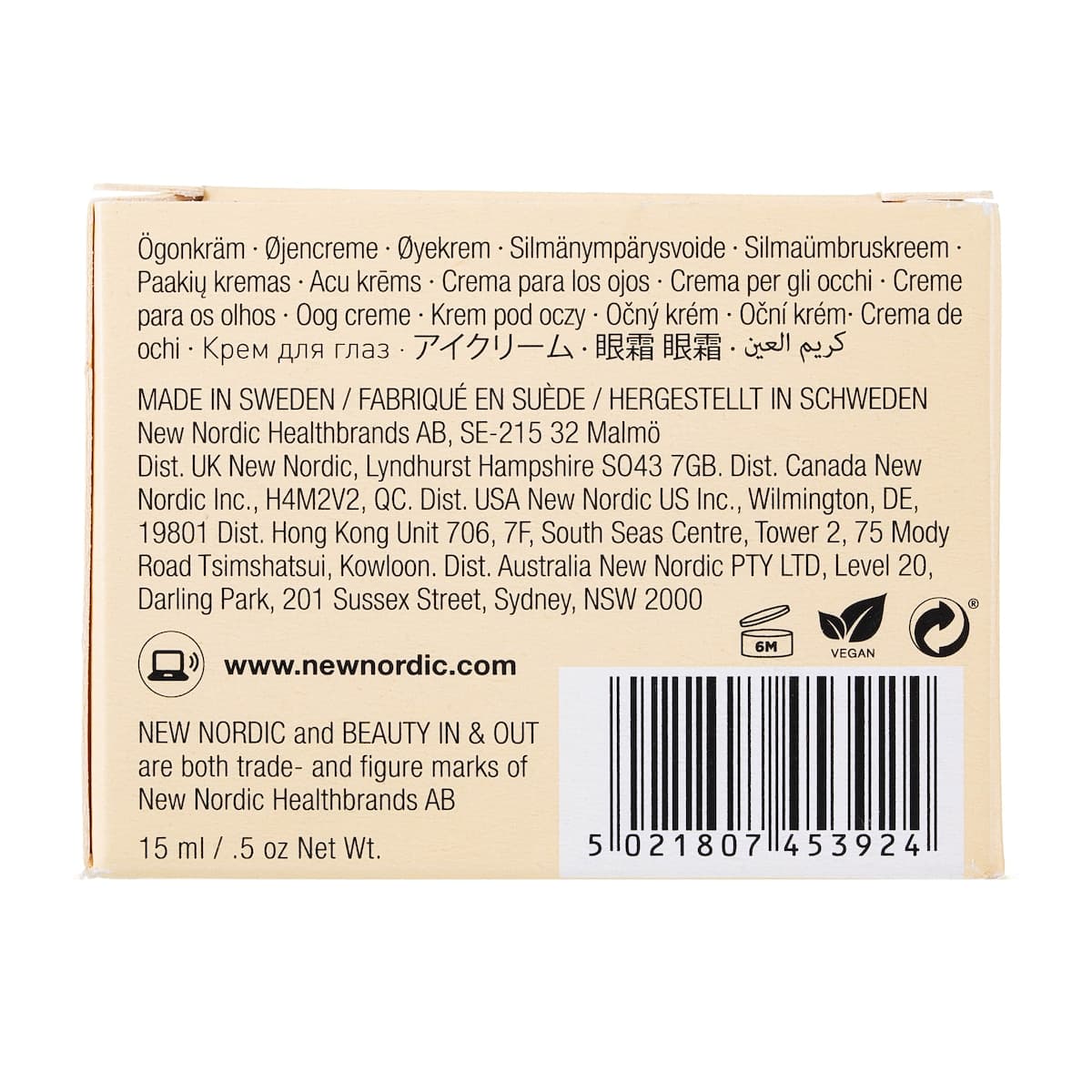 Thumbnail New Nordic Amazing Eye Cream 15ml