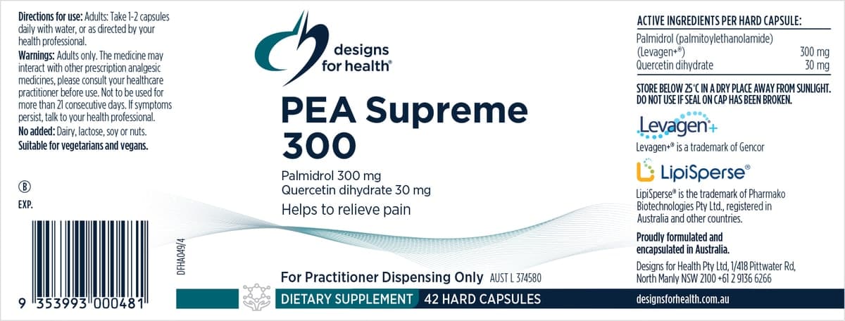 Thumbnail Designs for Health PEA Supreme 300 42 Capsules