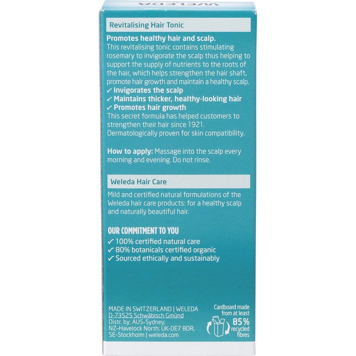 Thumbnail Weleda Revitalising Hair Tonic With Rosemary 100ml