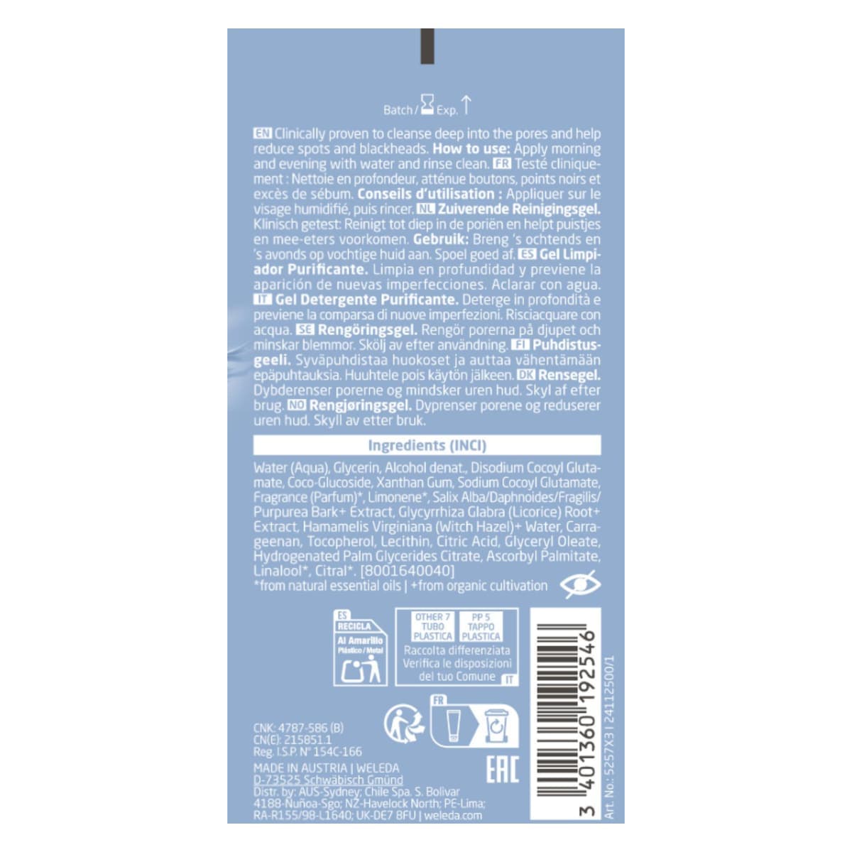 Thumbnail Weleda Blemished Skin Purifying Gel Cleanser 100ml