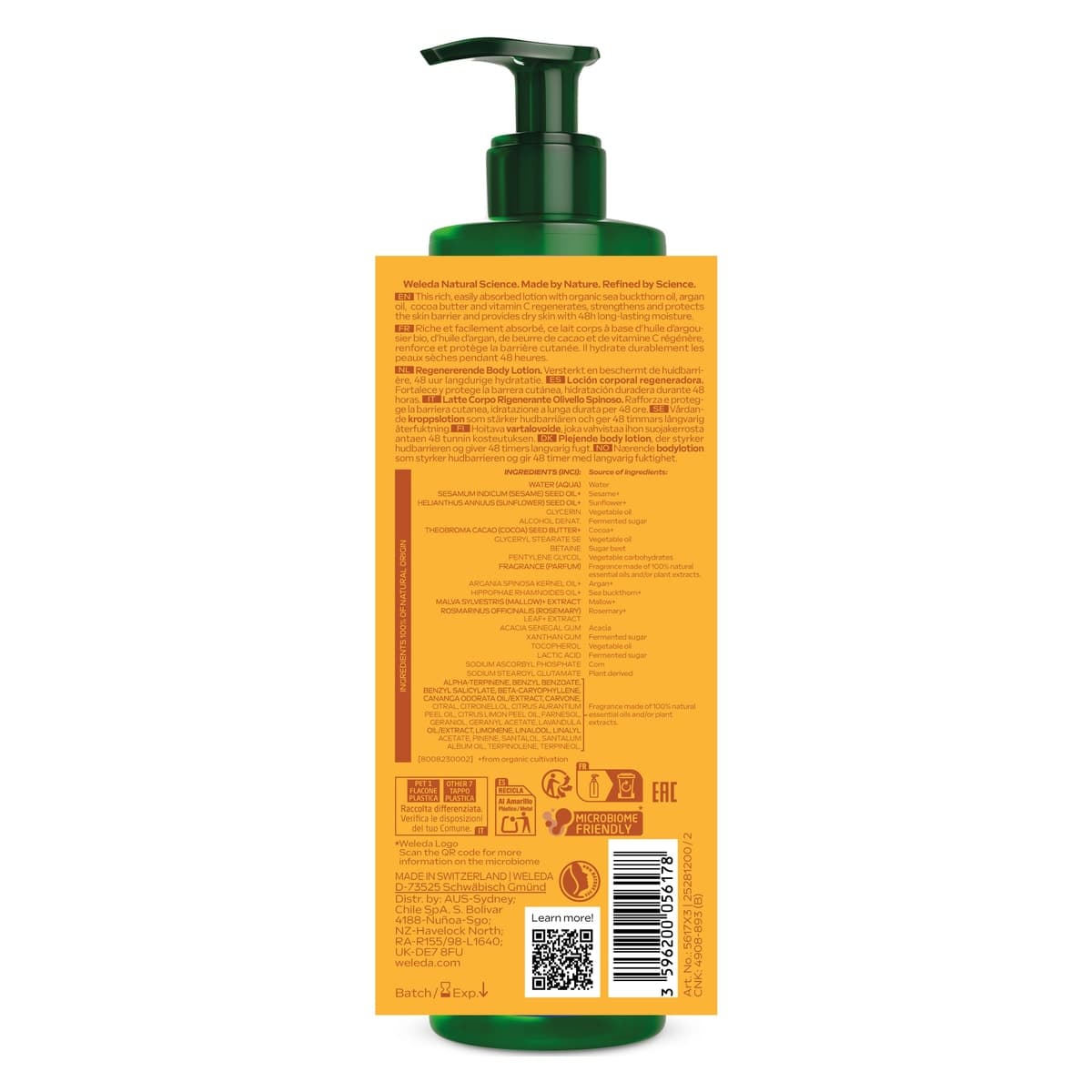 Thumbnail Weleda Regenerating Body Lotion Sea Buckthorn + Vit C 250mL
