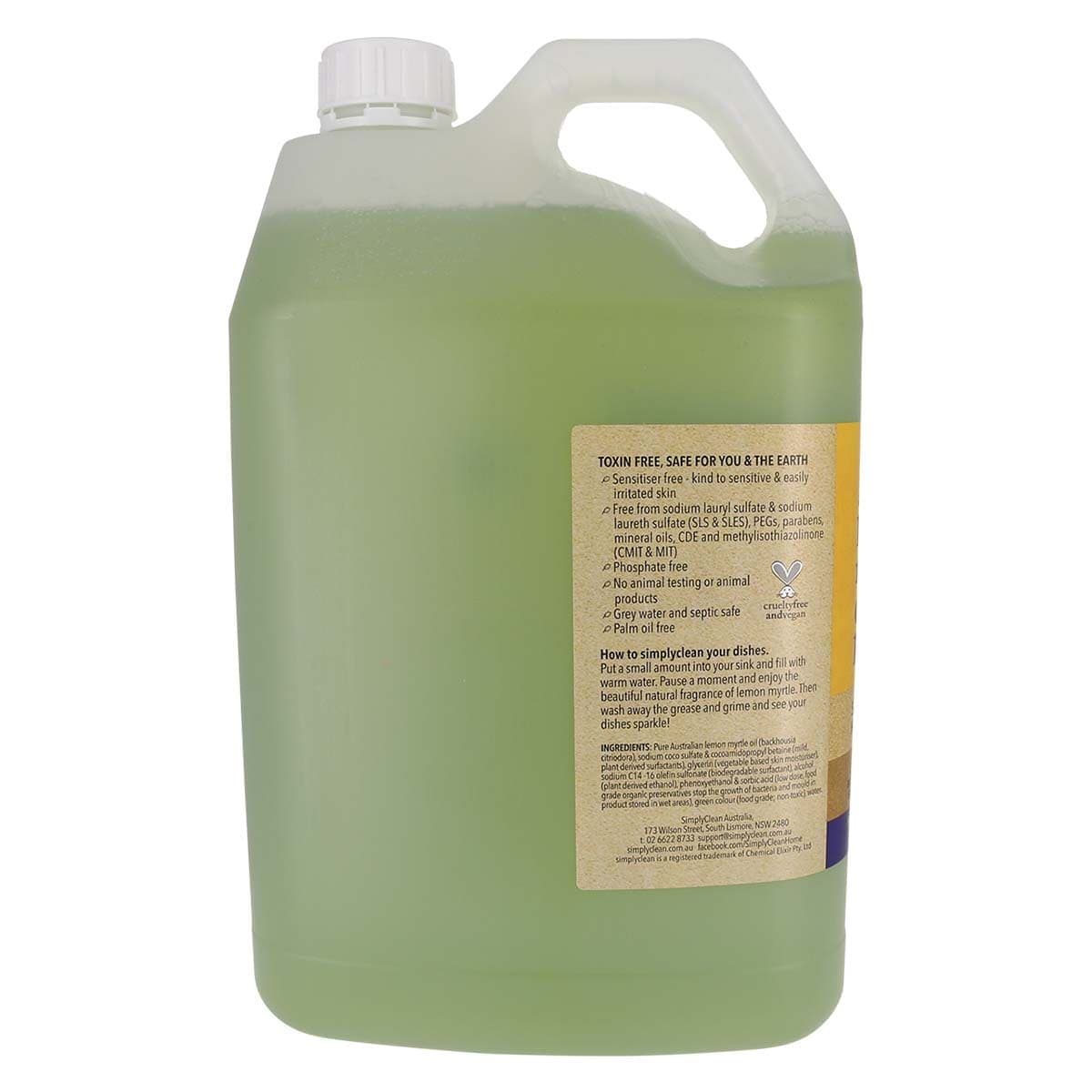 Thumbnail Simply Clean Dishwash Liquid Lemon Myrtle 5L