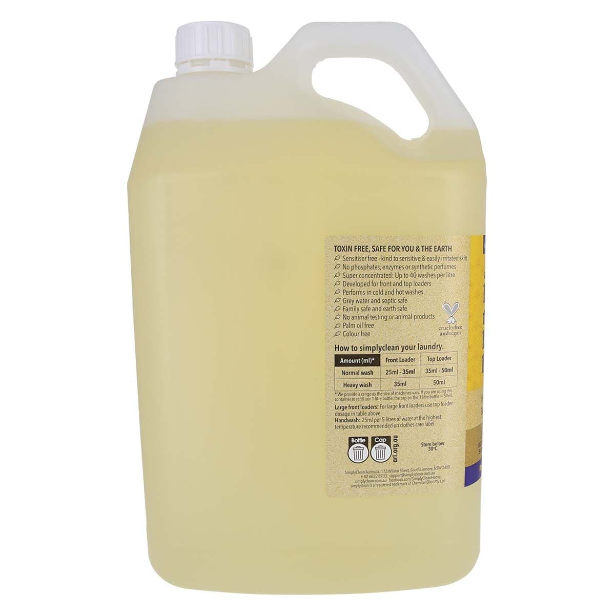 Thumbnail Simply Clean Laundry Liquid Lemon Myrtle 5L