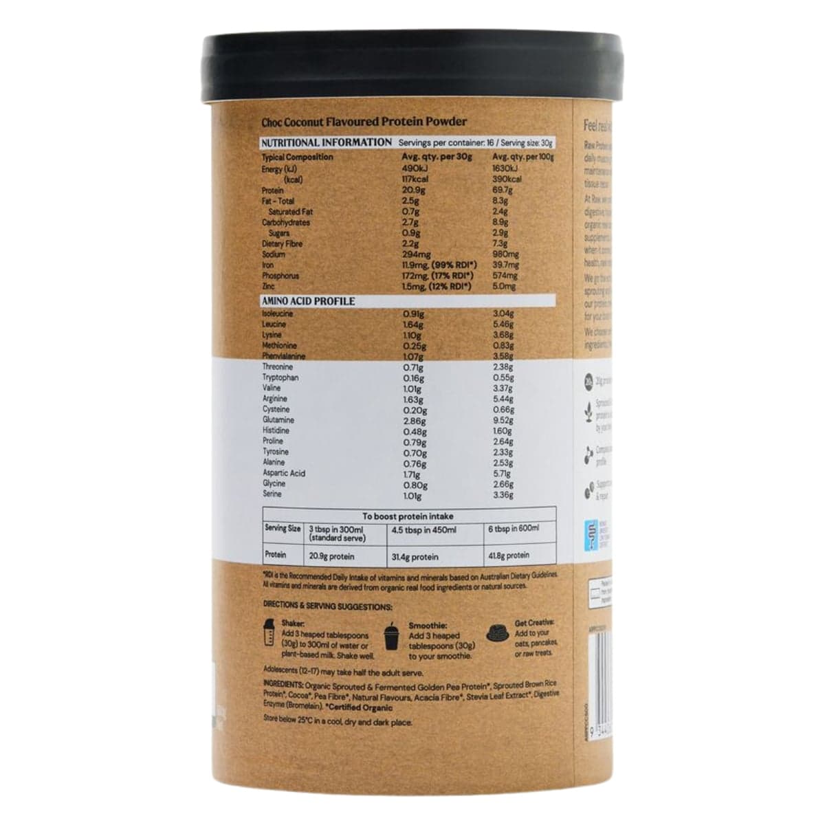 Thumbnail Amazonia Raw Protein Isolate Choc Coconut 500g