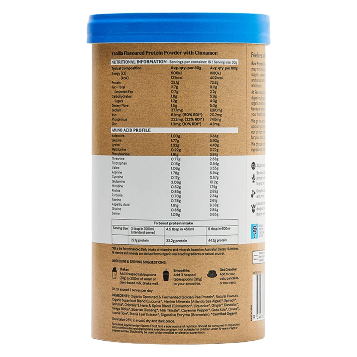Thumbnail Amazonia Raw Protein Slim & Tone Vanilla Cinnamon 500g