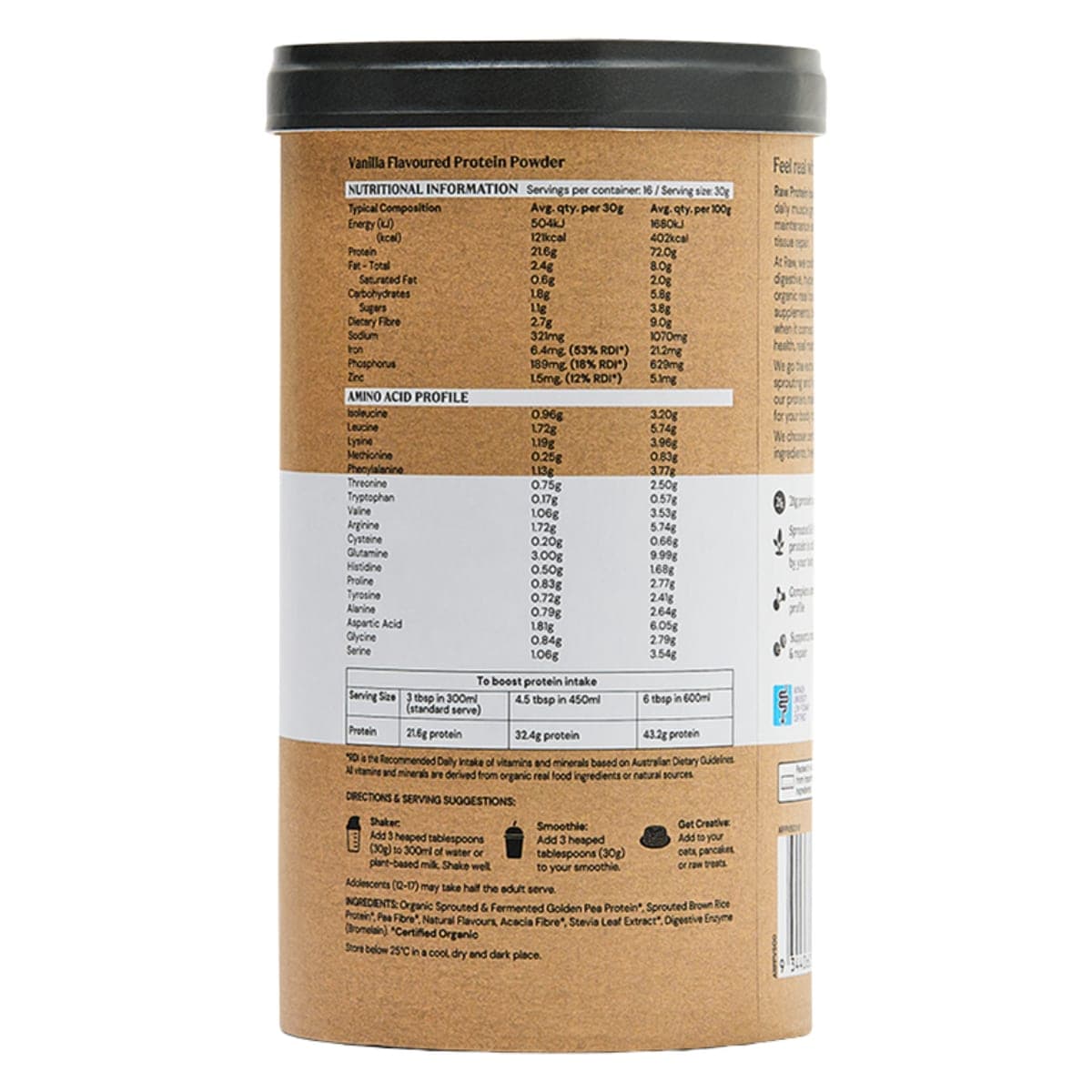 Thumbnail Amazonia Raw Protein Isolate Vanilla 1kg