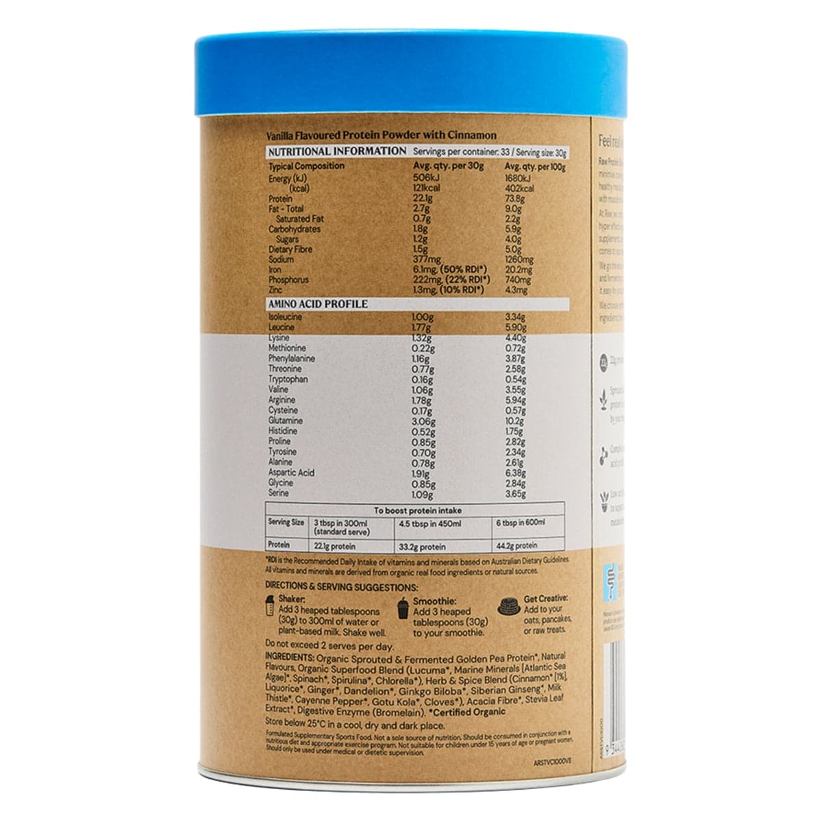 Thumbnail Amazonia Raw Protein Slim & Tone Vanilla Cinnamon 1kg