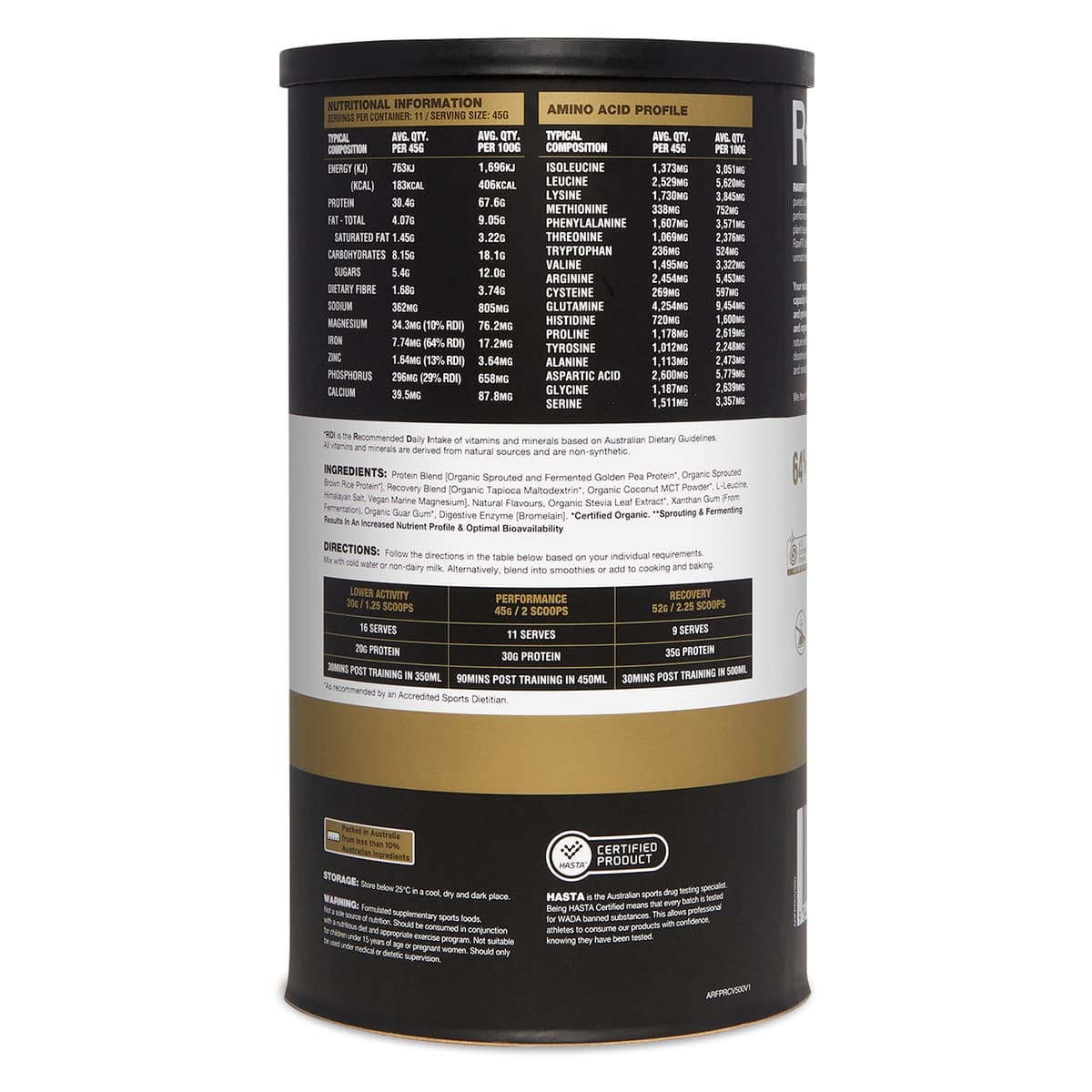 Thumbnail Amazonia RawFit Plant Protein Perform & Recover Creamy Vanilla 500g