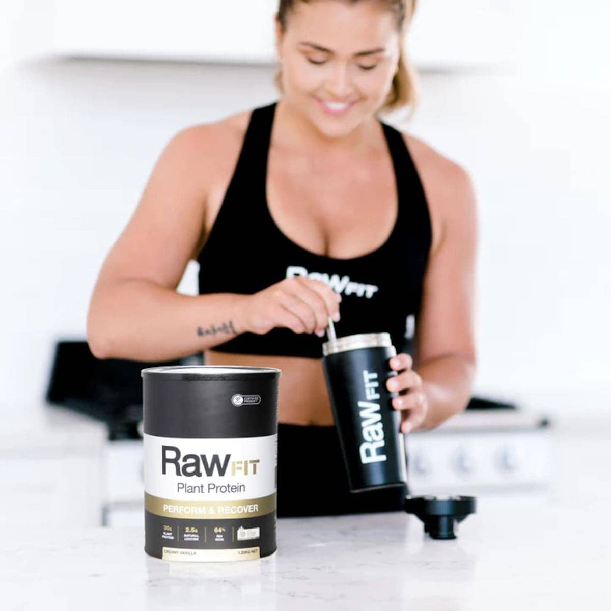 Thumbnail Amazonia RawFit Plant Protein Perform & Recover Creamy Vanilla 500g