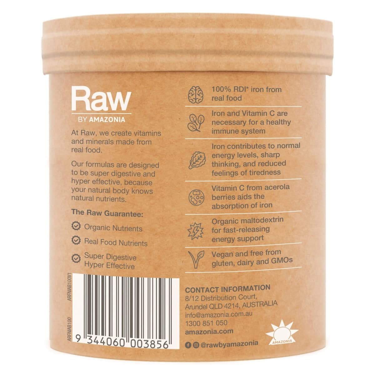 Thumbnail Amazonia Raw Organic Iron Powder Apple Blackcurrant 100g