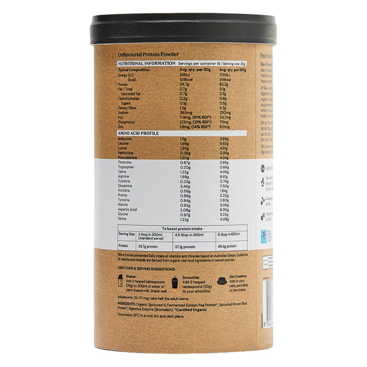 Thumbnail Amazonia Raw Vegan Protein Isolate Natural 500g