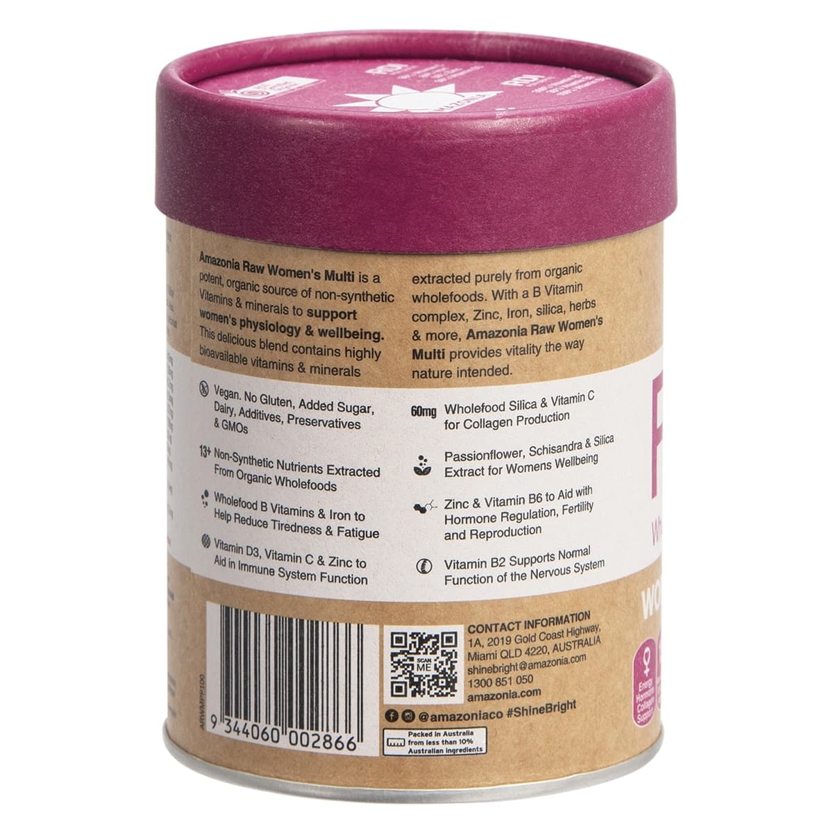 Thumbnail Amazonia Raw Wholefood Extracts Women's Multi Peach Passionfruit 100g