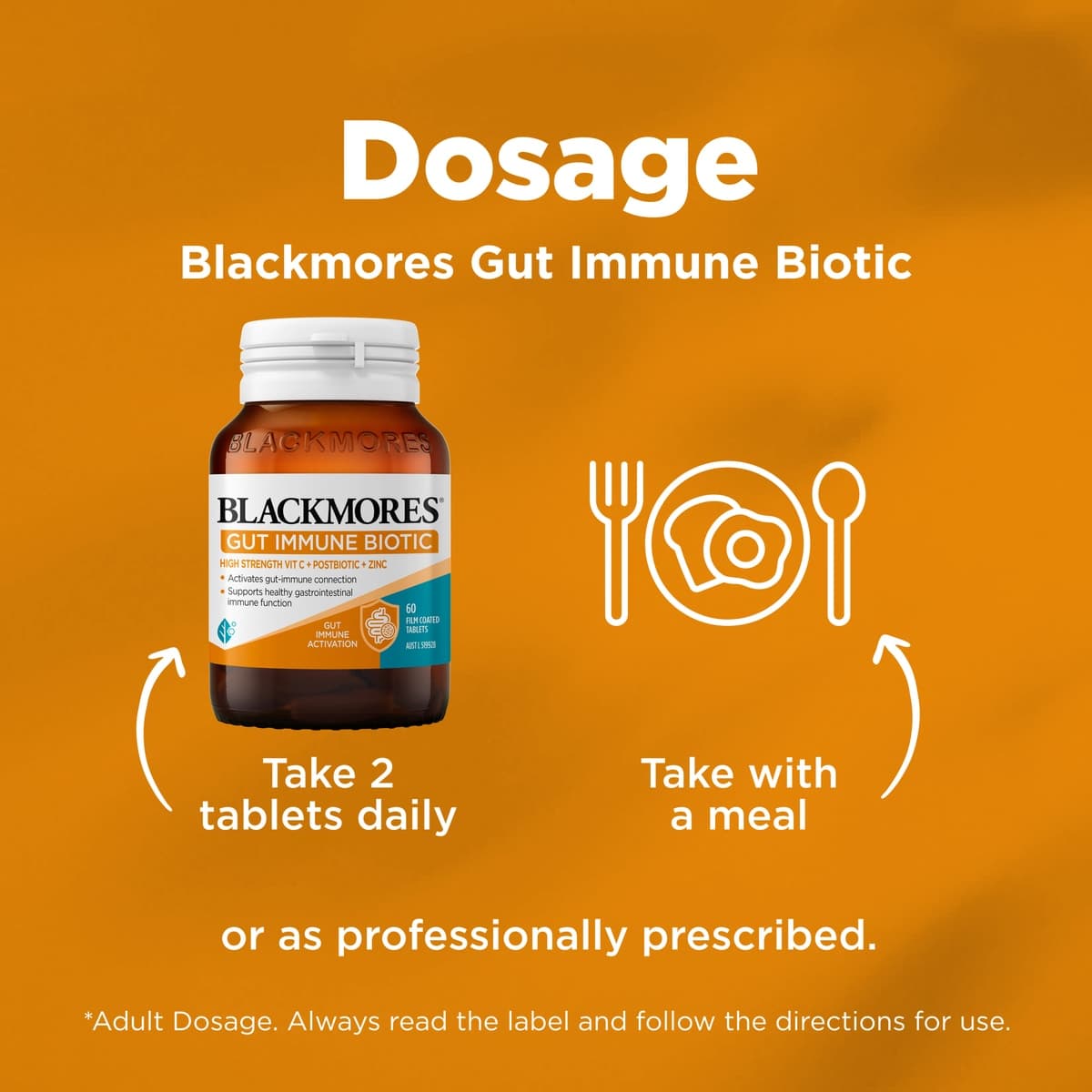 Thumbnail Blackmores Gut Immune Biotic 60 Capsules