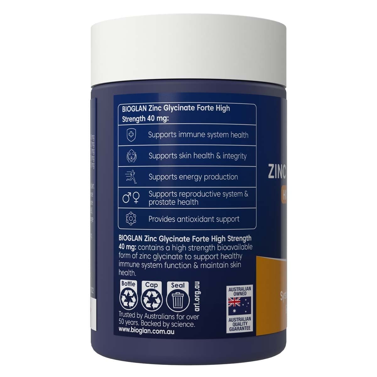 Thumbnail Bioglan Zinc Forte High Strength 40mg 60 Tablets