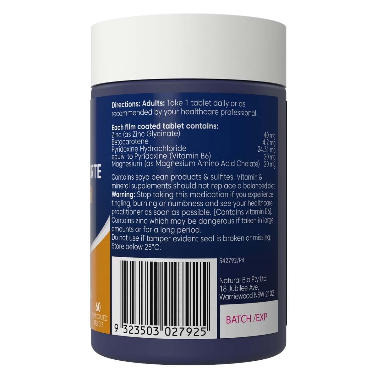 Thumbnail Bioglan Zinc Forte High Strength 40mg 60 Tablets