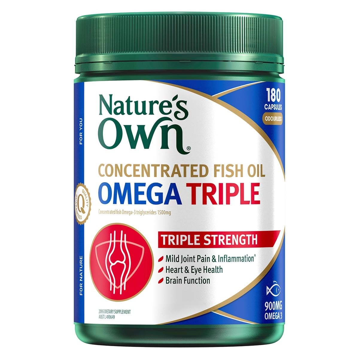 Thumbnail Natures Own Triple Strength Concentrated Fish Oil Omega 180 Capsules