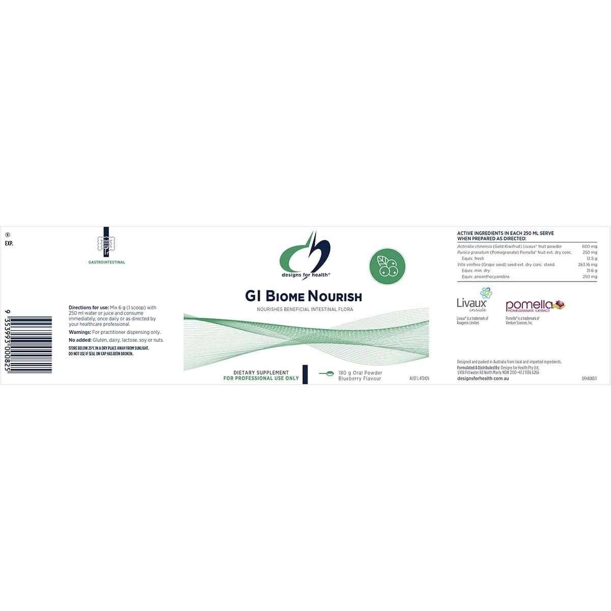 Thumbnail Designs for Health GI Biome Nourish 180g