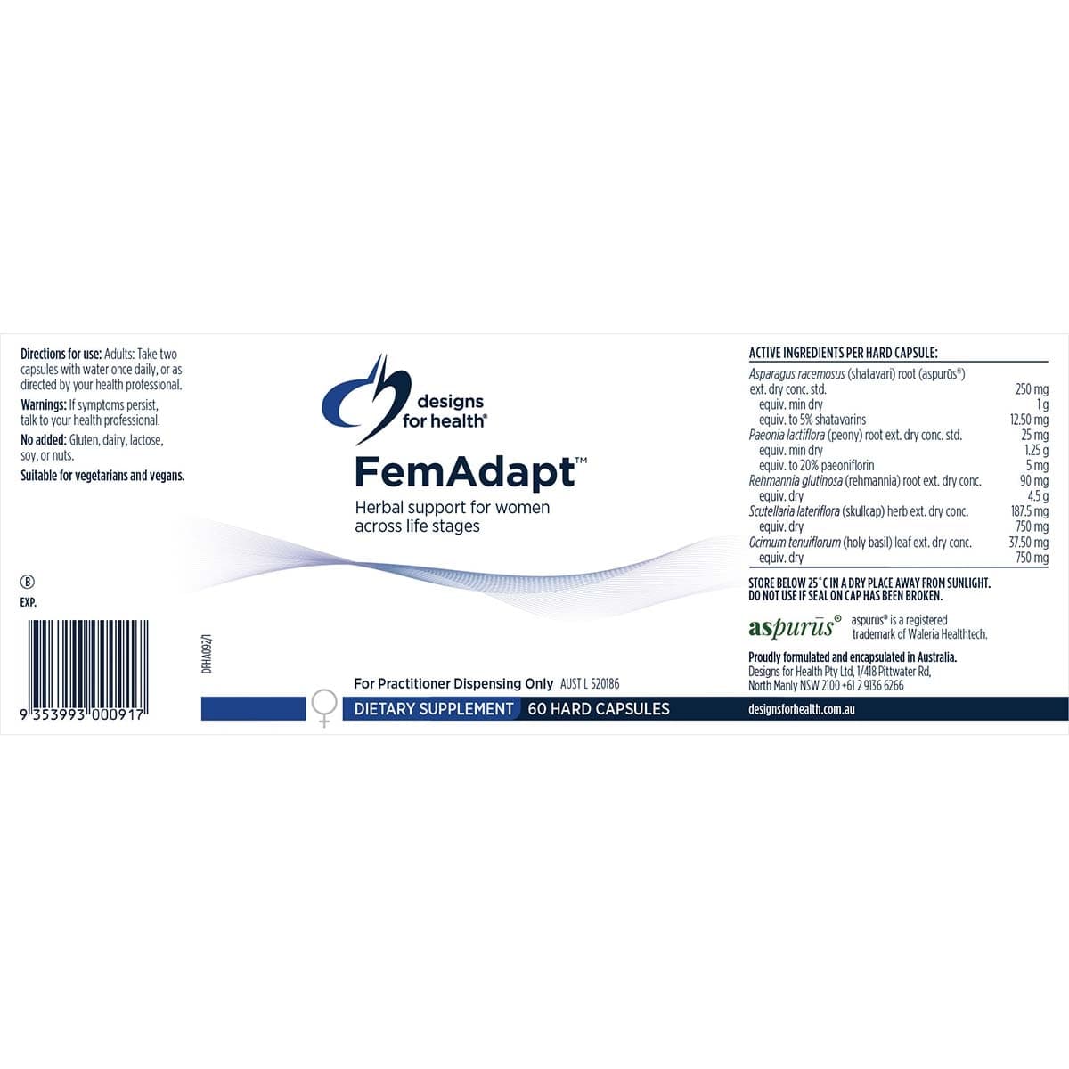 Thumbnail Designs for Health FemAdapt 60 Capsules