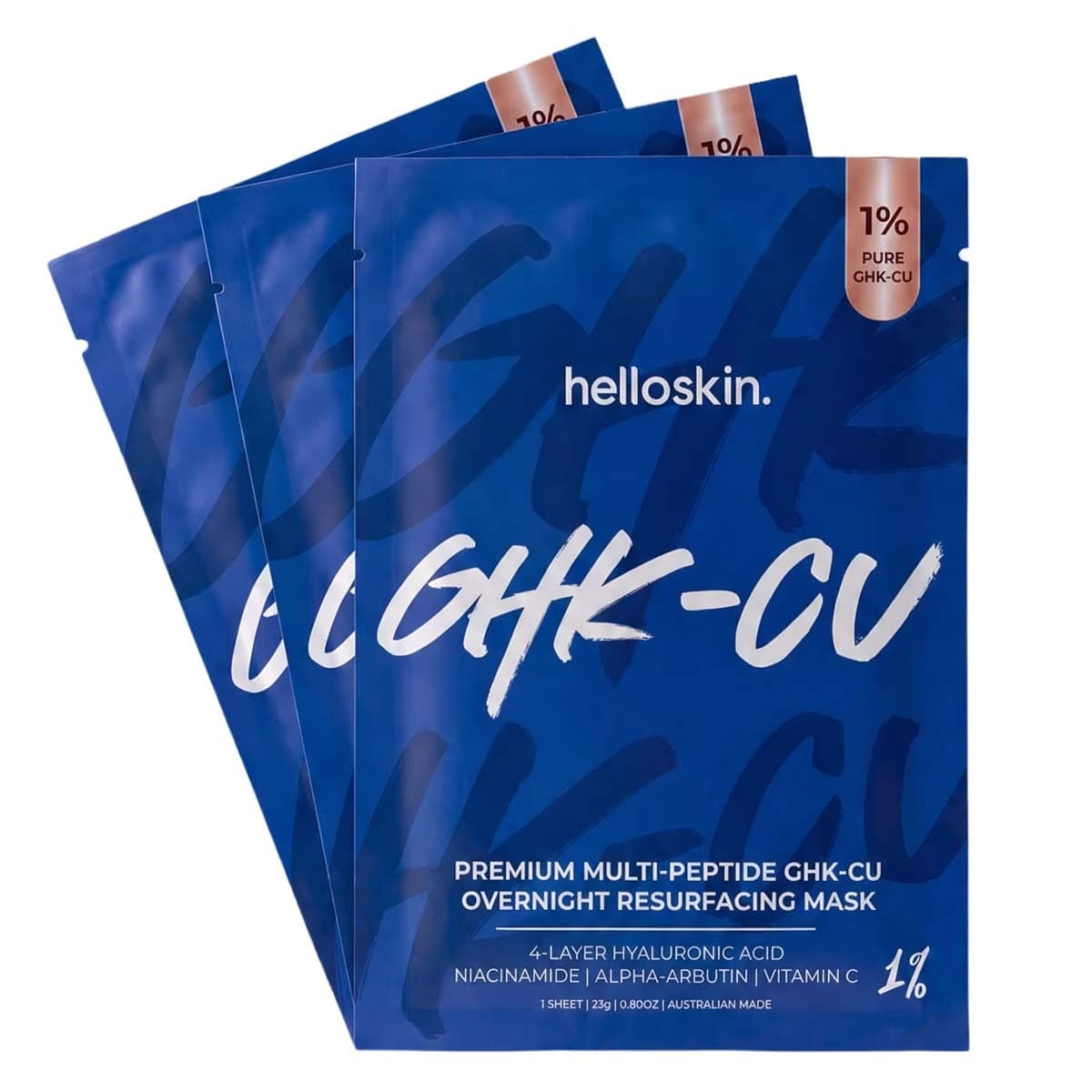 Thumbnail Hello Skin 1% Pure GHK-Cu Multi-Peptide Overnight Resurfacing Mask 3 Pack