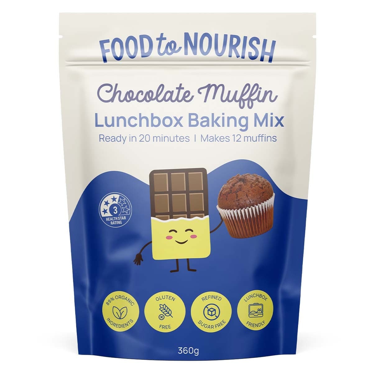 Thumbnail Food To Nourish Lunchbox Baking Mix Choc Muffin 360g