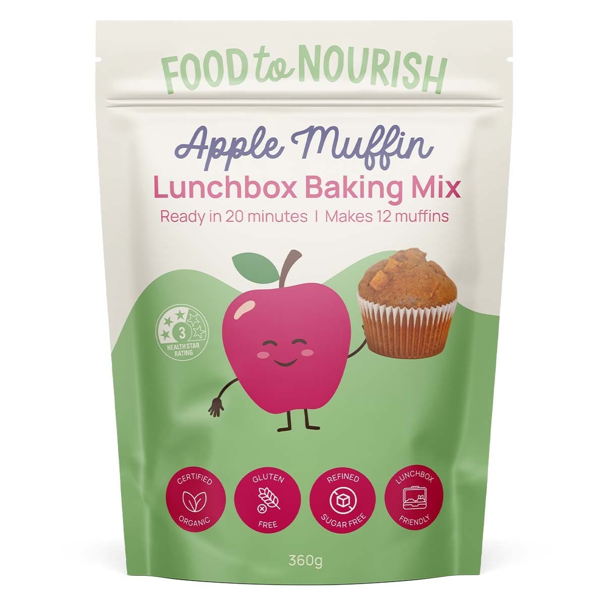Thumbnail Food To Nourish Lunchbox Baking Mix Apple Cinnamon Muffin 360g