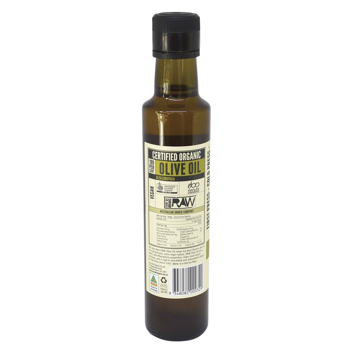 Thumbnail Every Bit Organic Raw Cold Pressed Extra Virgin Olive Oil 250mL