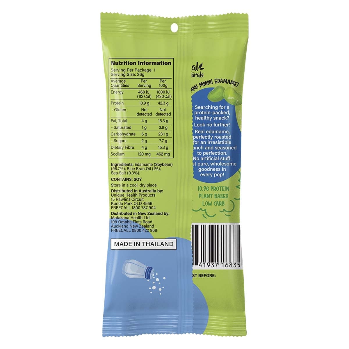 Thumbnail Real Naturals Protein Edamame Pops Sea Salt 26g
