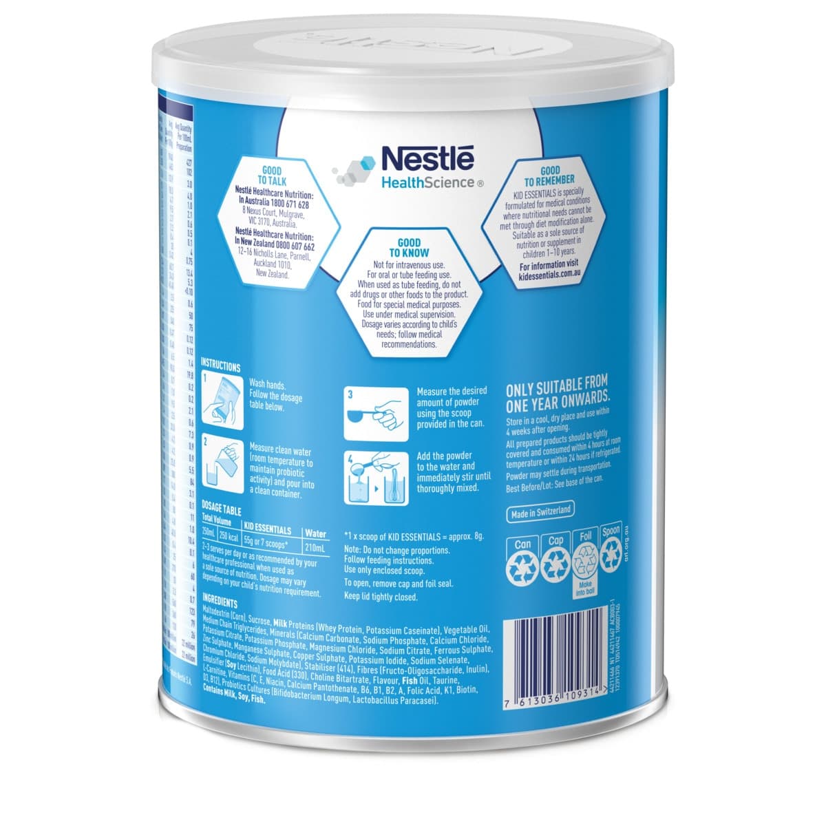 Thumbnail Sustagen Kid Essentials Nutritionally Complete Vanilla 800g