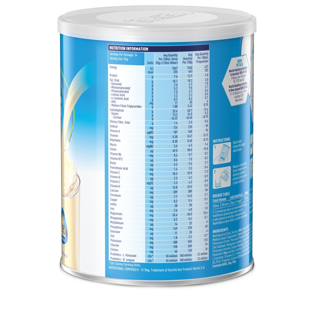 Thumbnail Sustagen Kid Essentials Nutritionally Complete Vanilla 800g