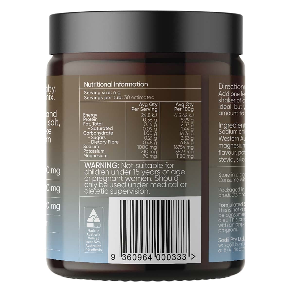 Thumbnail Sodii Everyday Hydration Salts Salty Chocolate 185g
