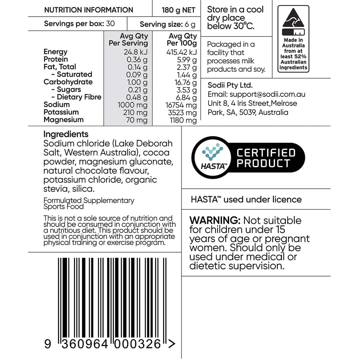 Thumbnail Sodii Everyday Hydration Salts Salty Chocolate 30 Pack