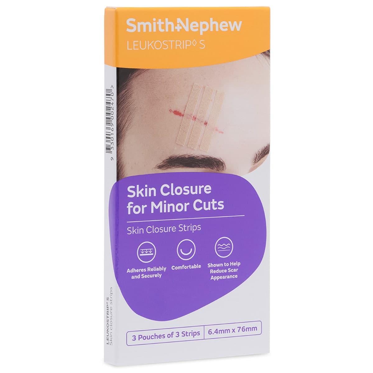 Thumbnail Leukostrip Skin Closure Strips For Minor Cuts 6.4mm x 76mm - 3 Pack