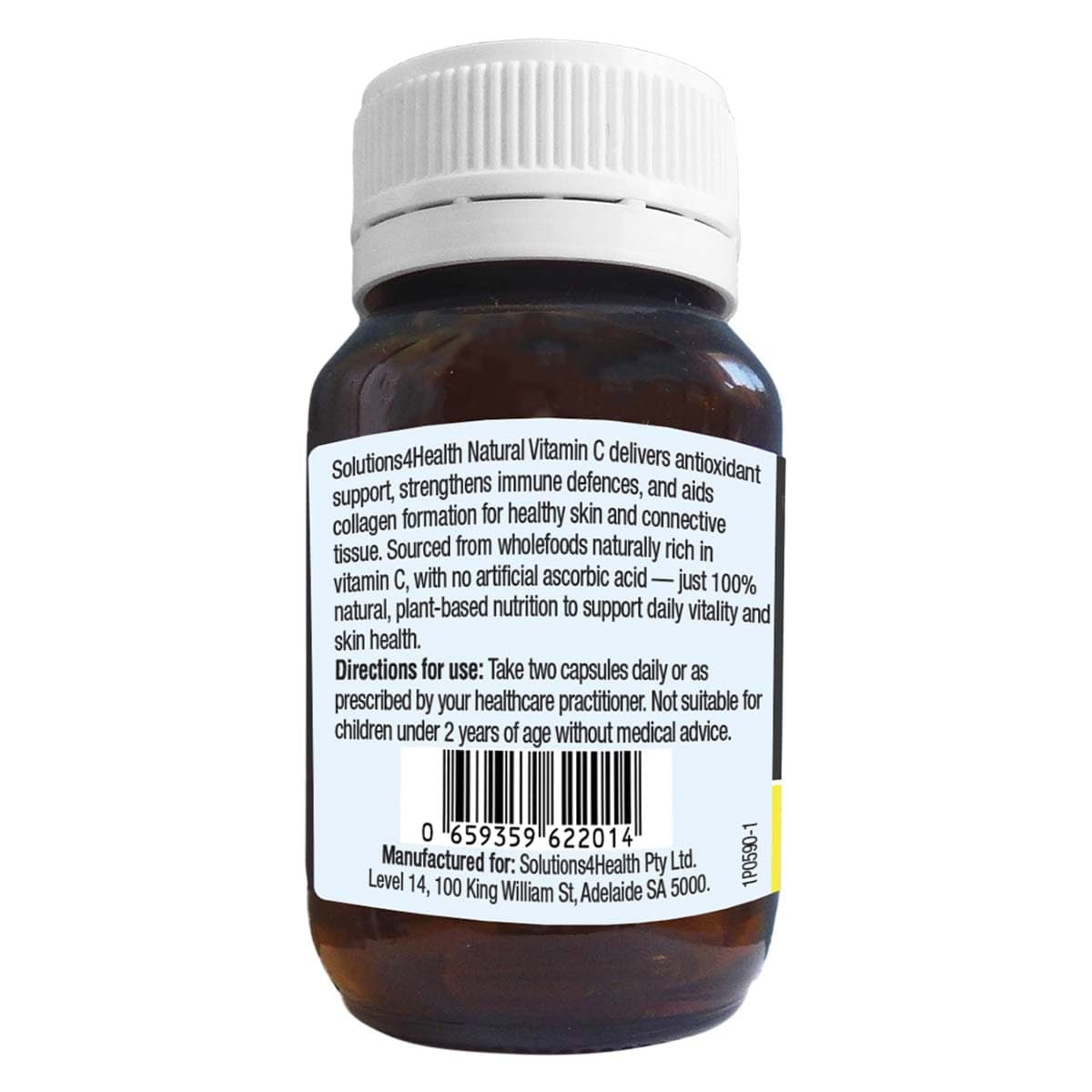 Thumbnail Solutions 4 Health Natural Vitamin C 60 Capsules