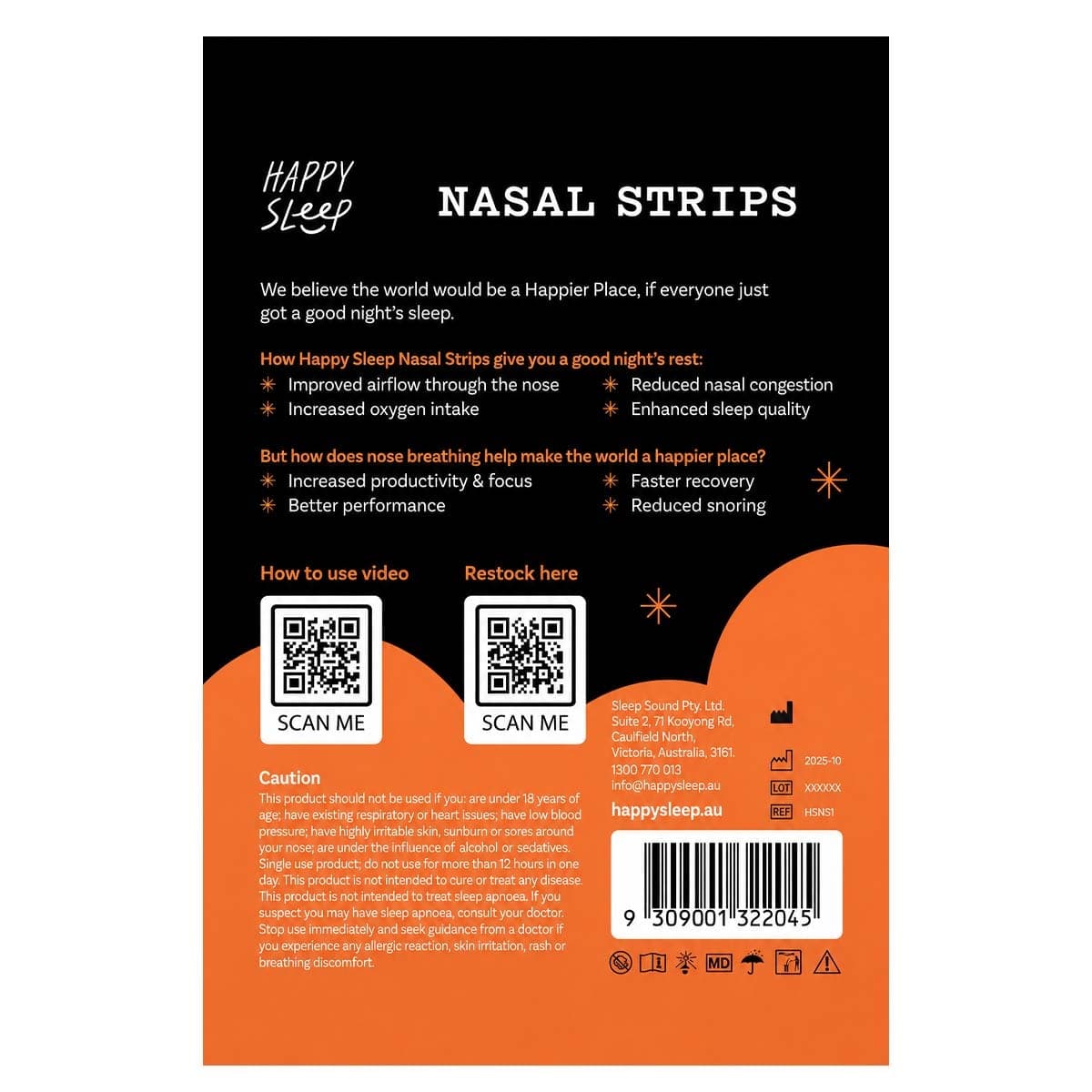 Thumbnail Happy Sleep Nasal Strips Clear 30 Pack