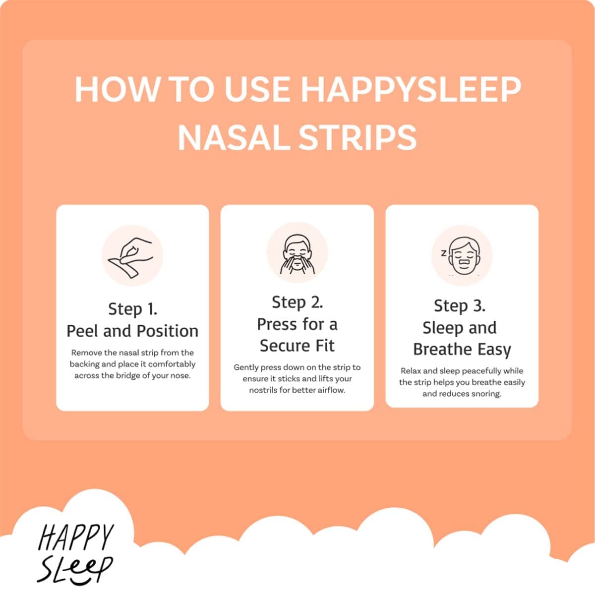 Thumbnail Happy Sleep Nasal Strips Clear 30 Pack