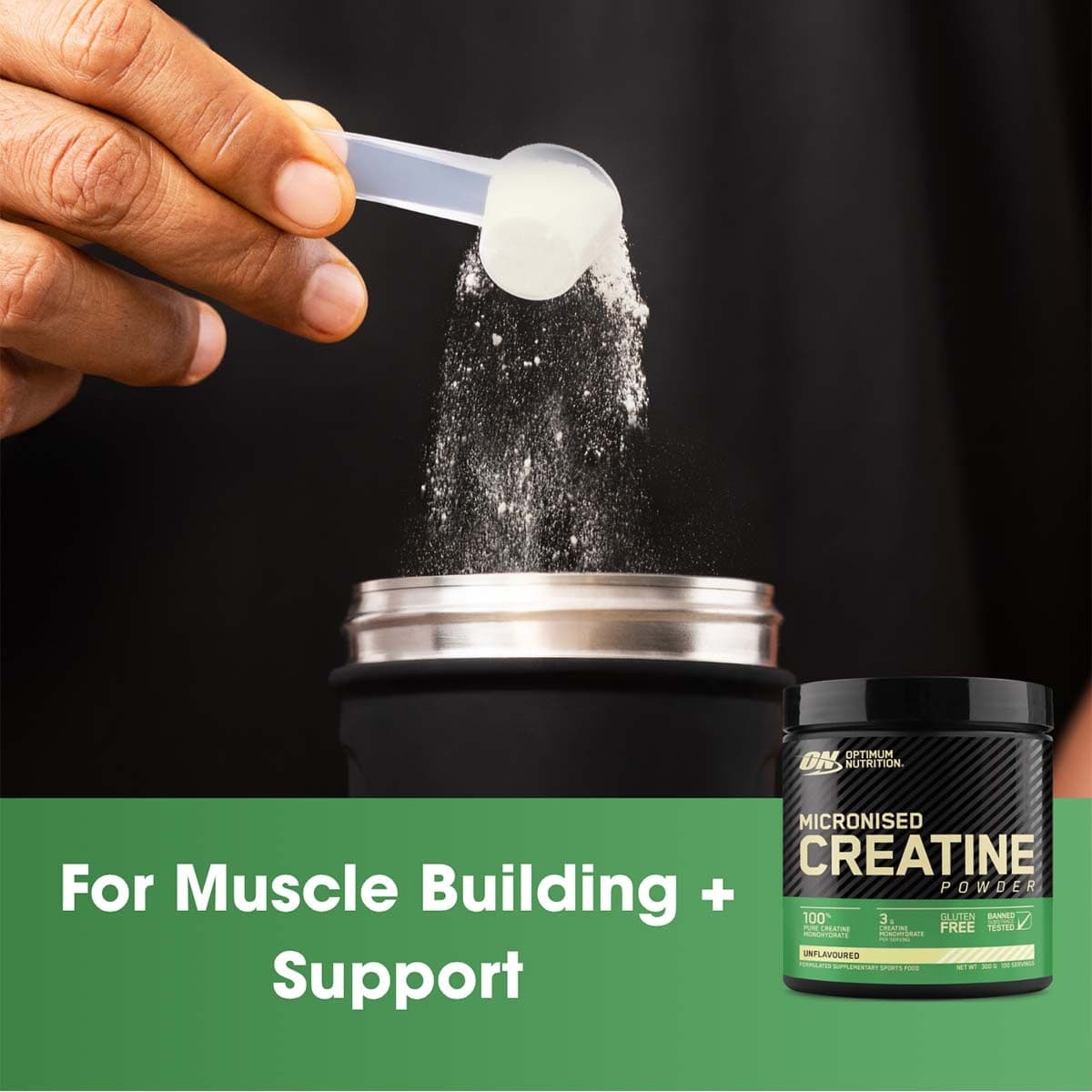 Thumbnail Optimum Nutrition Micronized Creatine Monohydrate Powder Unflavoured 300g