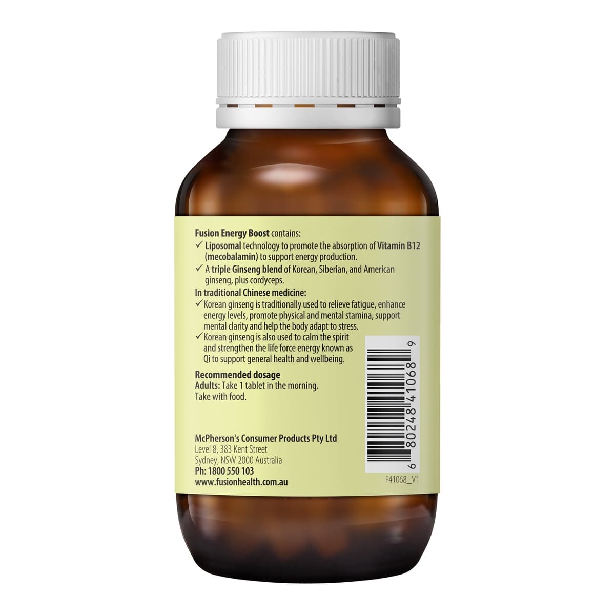 Thumbnail Fusion Health Energy Boost 60 Tablets