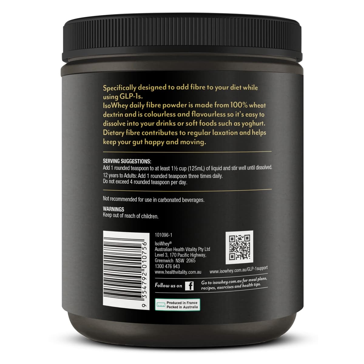 Thumbnail Isowhey GLP-1 Support Daily Fibre Powder Flavourless 400g