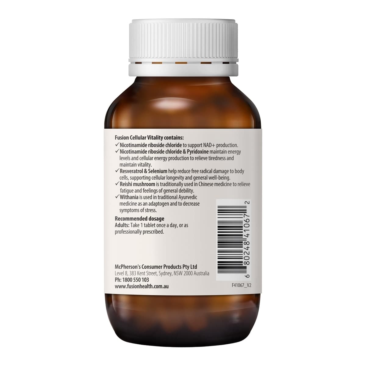 Thumbnail Fusion Health Cellular Vitality 60 Tablets