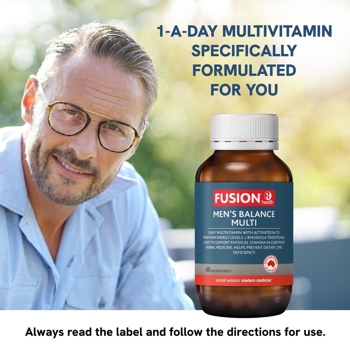 Thumbnail Fusion Health Mens Balance Multivitamin 60 Tablets
