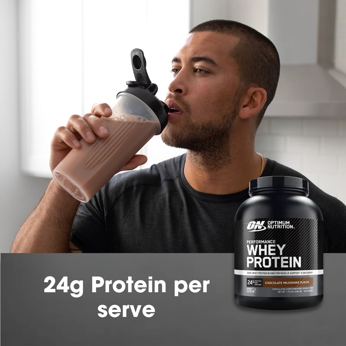 Thumbnail Optimum Nutrition Performance Whey Protein Powder Chocolate 1.75kg