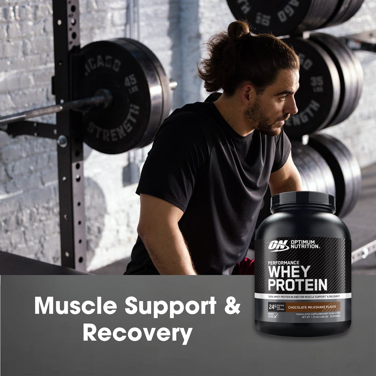 Thumbnail Optimum Nutrition Performance Whey Protein Powder Chocolate 1.75kg