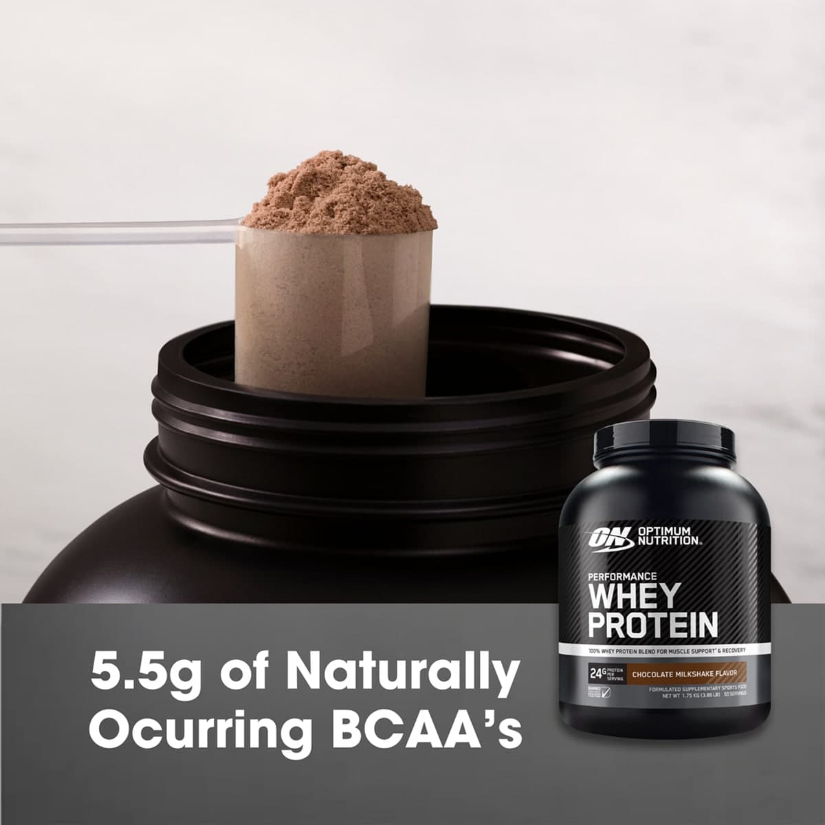 Thumbnail Optimum Nutrition Performance Whey Protein Powder Chocolate 1.75kg