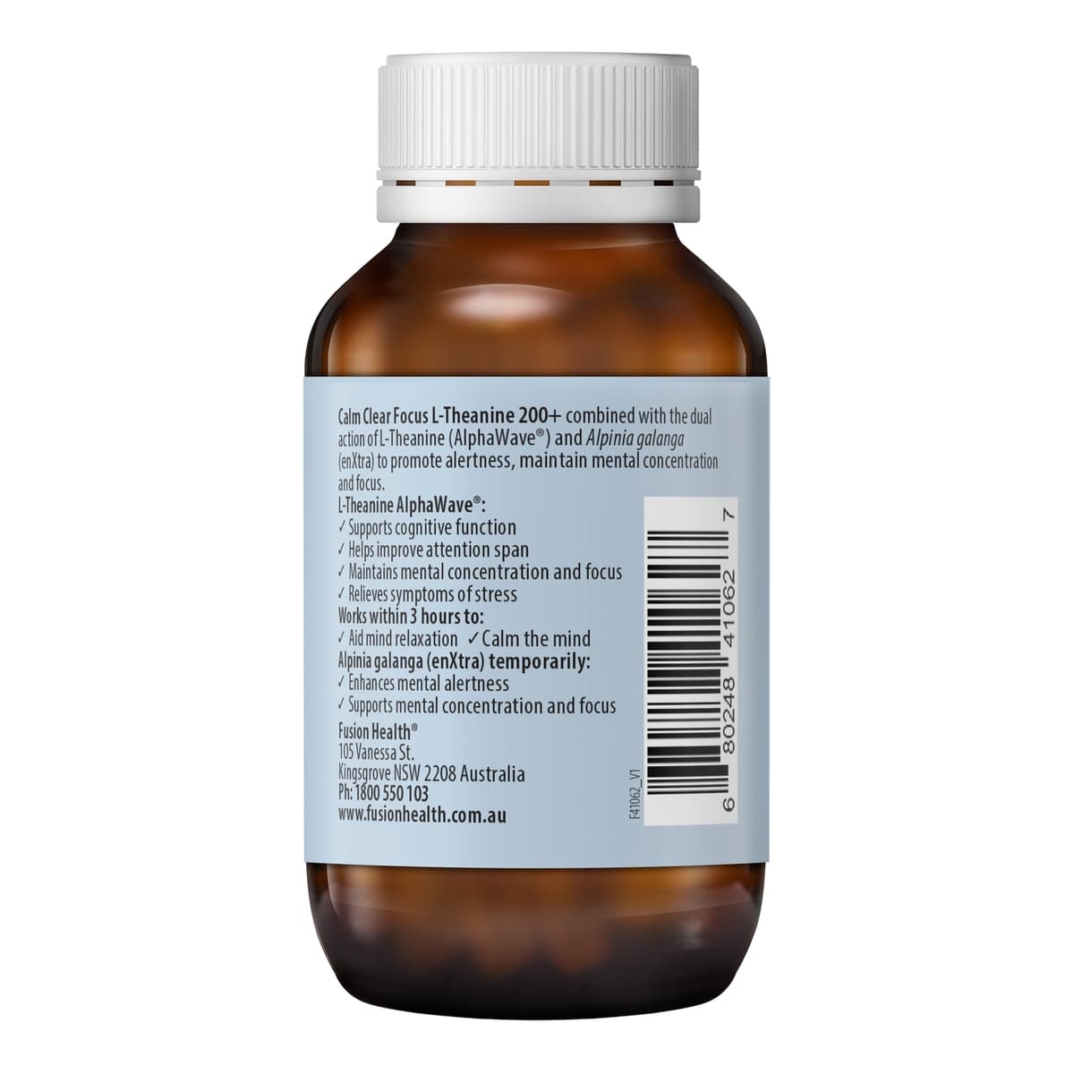 Thumbnail Fusion Health Calm Clear Focus L Theanine 200 Plus 30 Tablets