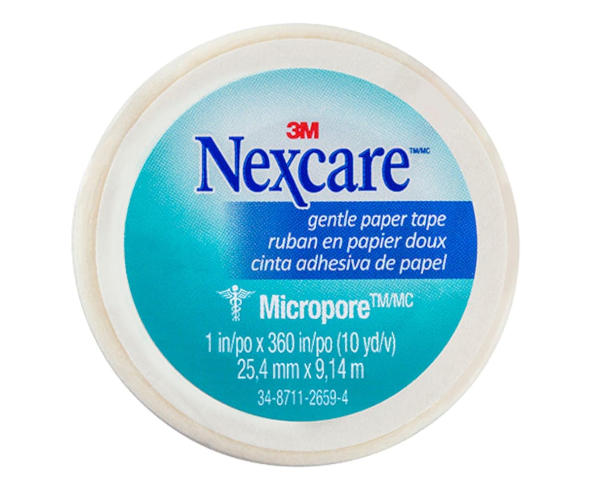 Thumbnail Nexcare Micropore Gentle First Aid Paper Tape White 25.4mm x 9.14m 1 Roll