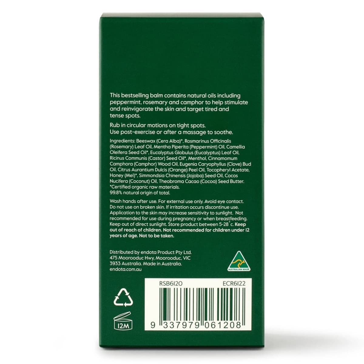 Thumbnail Endota Clove & Mint Recovery Balm 50ml