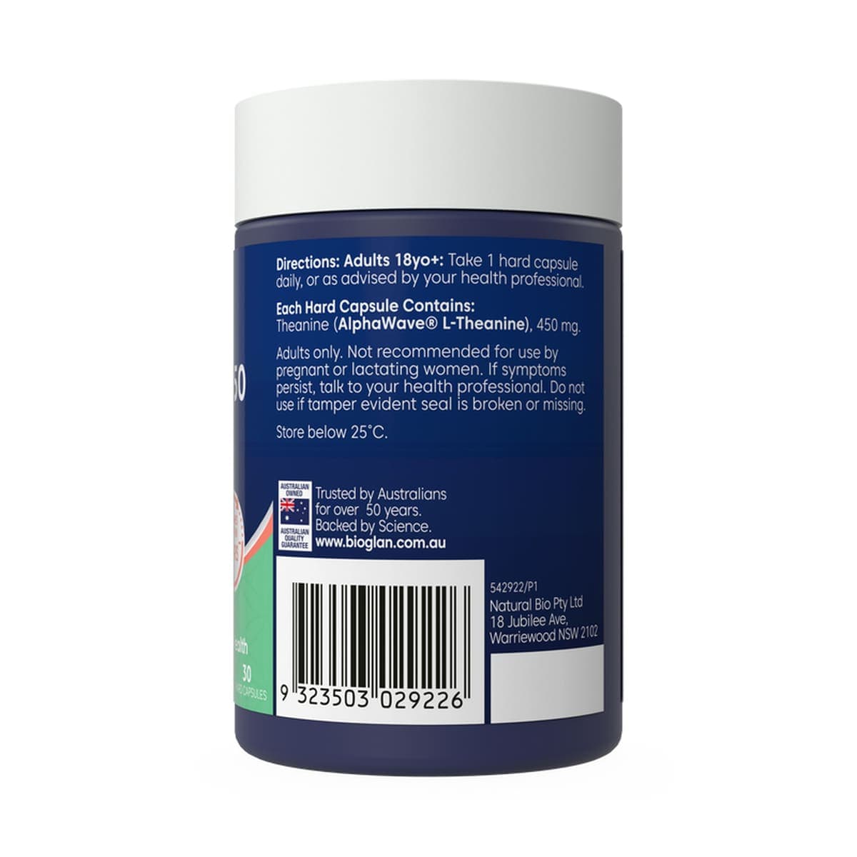 Thumbnail Bioglan L-Theanine 450 Max Strength 30 Capsules